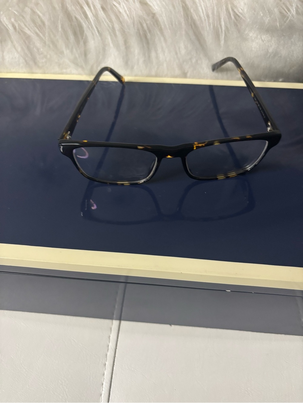 Warby Parker Men's Rectangular Tortoiseshell Glasses - Black/Brown